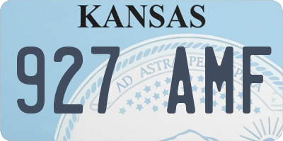 KS license plate 927AMF