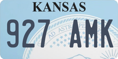 KS license plate 927AMK
