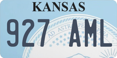 KS license plate 927AML