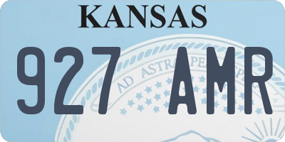 KS license plate 927AMR