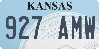 KS license plate 927AMW