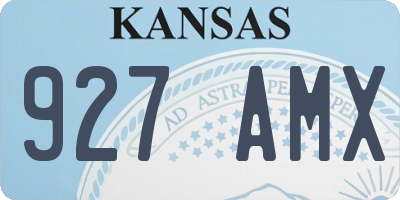 KS license plate 927AMX