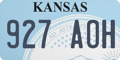 KS license plate 927AOH