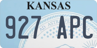 KS license plate 927APC