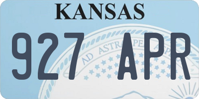KS license plate 927APR