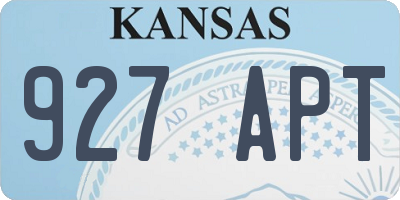 KS license plate 927APT