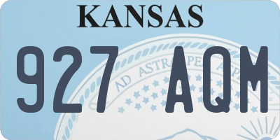 KS license plate 927AQM