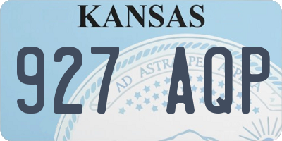 KS license plate 927AQP