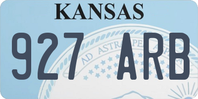 KS license plate 927ARB