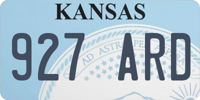 KS license plate 927ARD
