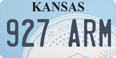 KS license plate 927ARM