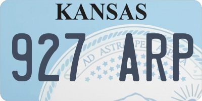 KS license plate 927ARP