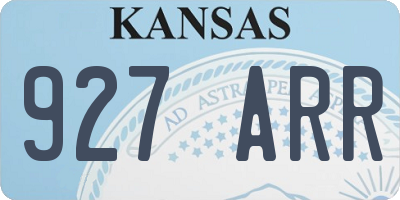 KS license plate 927ARR