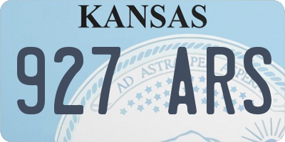 KS license plate 927ARS