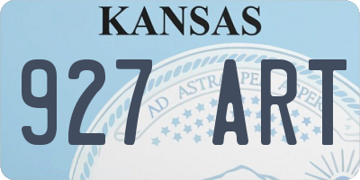 KS license plate 927ART