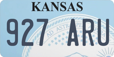 KS license plate 927ARU