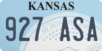 KS license plate 927ASA