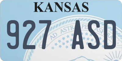 KS license plate 927ASD