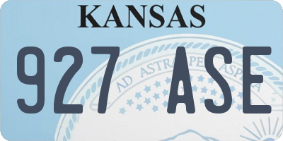 KS license plate 927ASE
