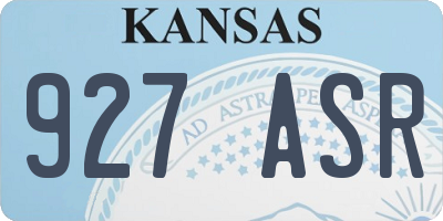 KS license plate 927ASR