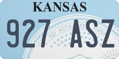 KS license plate 927ASZ