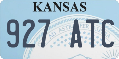 KS license plate 927ATC