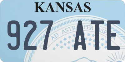 KS license plate 927ATE