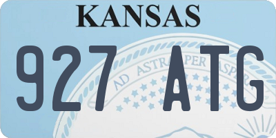 KS license plate 927ATG
