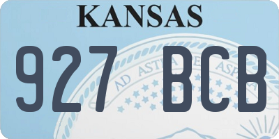KS license plate 927BCB