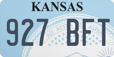 KS license plate 927BFT
