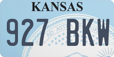 KS license plate 927BKW