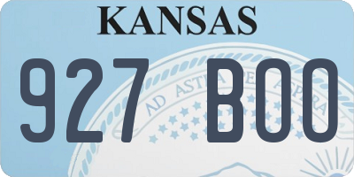 KS license plate 927BOO
