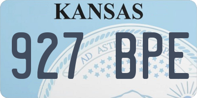 KS license plate 927BPE
