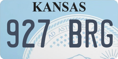KS license plate 927BRG