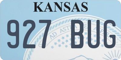 KS license plate 927BUG
