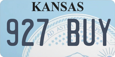 KS license plate 927BUY