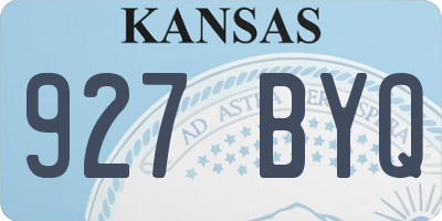 KS license plate 927BYQ