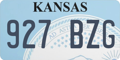 KS license plate 927BZG