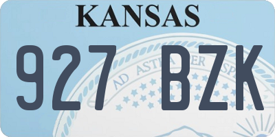 KS license plate 927BZK