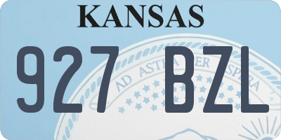 KS license plate 927BZL
