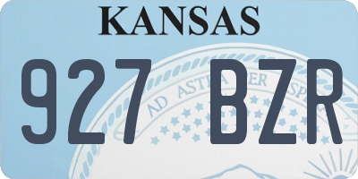 KS license plate 927BZR