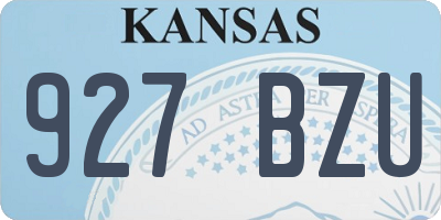 KS license plate 927BZU
