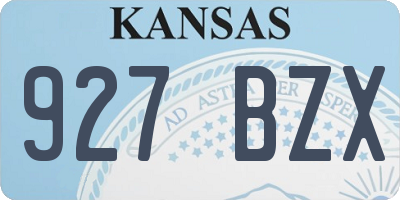 KS license plate 927BZX