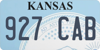 KS license plate 927CAB