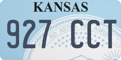 KS license plate 927CCT