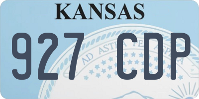KS license plate 927CDP