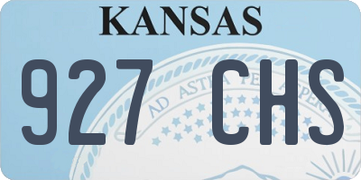 KS license plate 927CHS