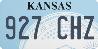 KS license plate 927CHZ