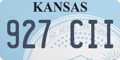 KS license plate 927CII
