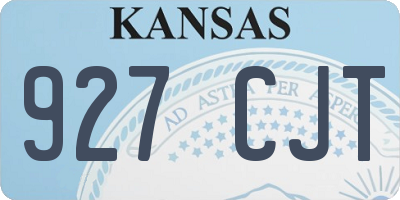 KS license plate 927CJT